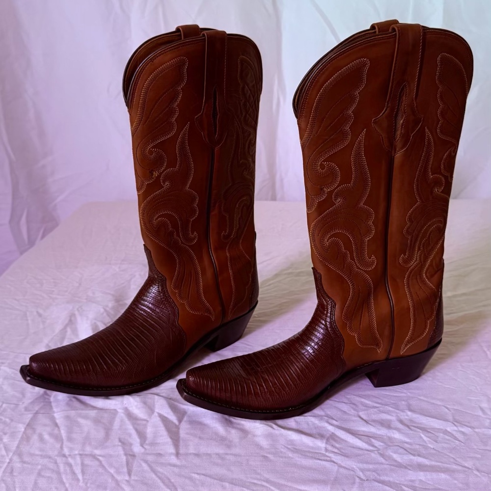 Lizard Cow-boy boots women sz10